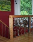 Banister with Wrought Iron Detail